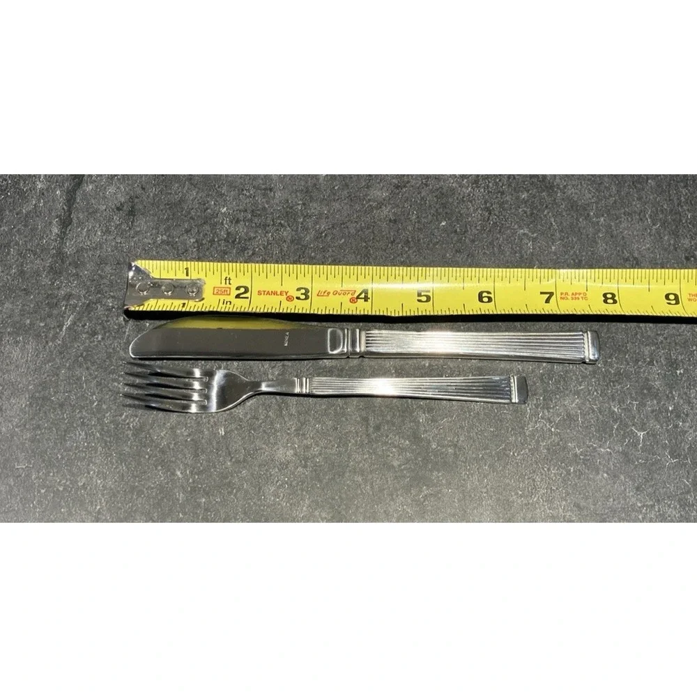 16 Mandolin Stainless Michael Lloyd Stainless Ribbed Cocktail Fork Youth Flatwre